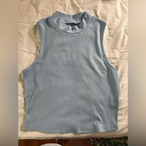 Light blue mock neck